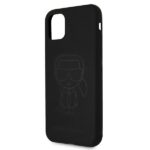 Karl Lagerfeld KLHCN61SILTTBK iPhone 11 6,1" / Xr Silicone Ikonik Outline black - imagine 6