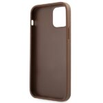 Guess GUHCP12MG4GFBR iPhone 12 / 12 Pro 6,1" brown hard case 4G Metal Gold Logo - imagine 7