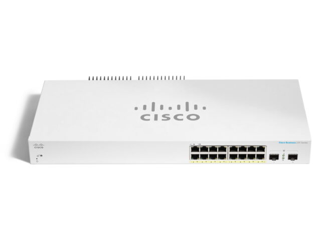 Cisco CBS220-16P-2G | Switch | 16x RJ45 1000Mb/s PoE, 2x SFP, Desktop, Rack, 130W - imagine 2