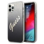 Guess GUHCP12LPCUGLSBK iPhone 12 Pro Max 6,7" black hardcase Glitter Gradient Script