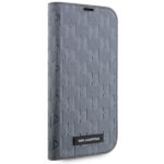 Karl Lagerfeld KLBKP14SSAKLHPG iPhone 14/ 15 / 13 6.1" bookcase silver Saffiano Monogram - imagine 5