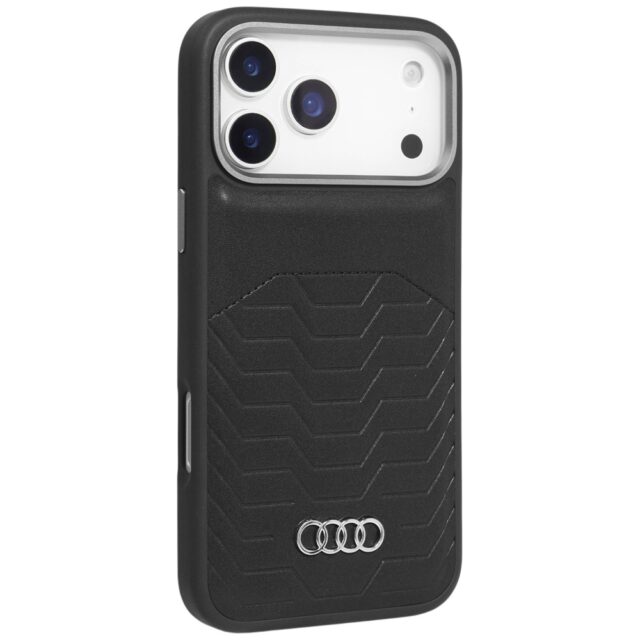 Case Audi GT Synthetic Leather MagSafe for iPhone 17 Pro Max black - imagine 2