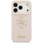 Guess Grained Big 4G & Stand Camera Case for iPhone 17 Pro Pink - imagine 3