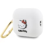 Hello Kitty HKAP23DKHSH AirPods Pro 2 (2022/2023) Cover White Silicone 3D Kitty Head - imagine 3
