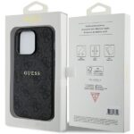 Guess GUHMP15XG4GFRK iPhone 15 Pro Max 6.7" black hardcase 4G Collection Leather Metal Logo Ma - imagine 8