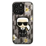Karl Lagerfeld KLHCP13LPMNFIK1 iPhone 13 Pro / 13 6,1" grey Flower Ikonik Karl - imagine 3