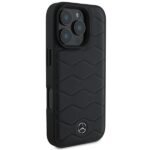 Mercedes MEHCP16L23RWRSK iPhone 16 Pro 6.3" black hardcase MB Waves Leather - imagine 4