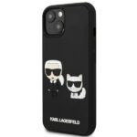 Karl Lagerfeld KLHCP13M3DRKCK iPhone 13 / 14 / 15 6,1" black hardcase Karl&Choupette Ikonik 3D - imagine 2