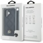 Case Karl Lagerfeld Quilted Initial Logo & Chain Strap for iPhone 16 black - imagine 7