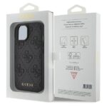 Guess GUHCP15SP4EPMK iPhone 15 / 14 / 13 6.1" black hardcase Leather 4G Stamped - imagine 8