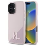 Karl Lagerfeld KLHMP16SSCMKMPCP iPhone 16 6.1" pink hardcase Silicone Shadow Metal Initial