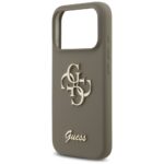 Guess Silicone Big 4G Script Case for iPhone 17 Pro Max Brown - imagine 6