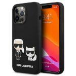 Karl Lagerfeld KLHMP13LSSKCK iPhone 13 Pro / 13 6,1" hardcase black Silicone Karl & Choupette - imagine 2