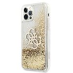 Guess GUHCP12LLG4GGO iPhone 12 Pro Max 6,7" gold hardcase 4G Big Liquid Glitter - imagine 2