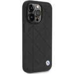 BMW BMHCP14L22RQDK iPhone 14 Pro 6.1" case blackk Leather Quilted - imagine 4