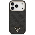 Case Guess 4G Triangle Logo MagSafe for iPhone 17 Pro black gold - imagine 3