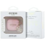 Guess GUA4LECG4P AirPods 4 cover pink Silicone 4G Charm - imagine 3