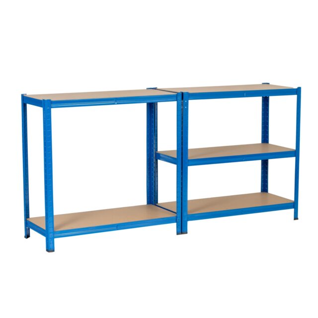 Extralink Metal Warehouse Shelf, 150x70x30 Blue - imagine 3
