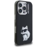 Case Karl Lagerfeld IML Aquarelle        Choupette & Logo for iPhone 16 Pro black - imagine 4