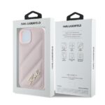 Karl Lagerfeld KLHCP14SPQDSMGP iPhone 14 / 15 / 13 6.1" pink hardcase Diagonal Quilted Script - imagine 8