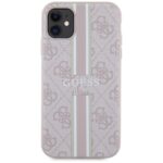 Guess GUHMN61P4RPSP iPhone 11 / Xr pink hardcase 4G Printed Stripes MagSafe - imagine 3