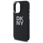 DKNY DKHCP16SSMCBSK iPhone 16 6.1" black hardcase Liquid Silicone Metal Logo - imagine 4