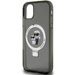 Karl Lagerfeld KLHMN61HMRSKCK iPhone 11/ Xr 6.1" black hardcase Ring Stand Karl&Choupettte Ma - imagine 6