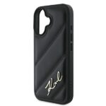 Karl Lagerfeld KLHCP16SPQDSMGK iPhone 16 6.1" black hardcase Quilted Signature - imagine 6