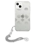 Guess GUHCP13MKSPESI iPhone 13 / 14 / 15 6,1" silver hardcase Peony Chain Collection - imagine 3