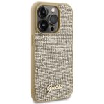 Guess GUHCP15LPMSDGSD iPhone 15 Pro 6.1" gold hardcase Disco Metal Script - imagine 4