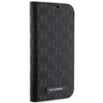 Karl Lagerfeld KLBKP14SSAKLHPK iPhone 14/ 15 / 13 6.1" bookcase black Saffiano Monogram - imagine 5