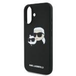 Karl Lagerfeld KLHMP16SSKCHPPLK iPhone 16 6.1" black hardcase Silicone Double Heads Print MagS - imagine 6