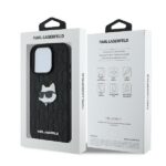 Karl Lagerfeld KLHCP16XPGKLCHPK iPhone 16 Pro Max 6.9" black hardcase Monogram Choupette Head - imagine 8