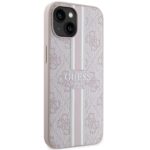 Guess GUHMP14SP4RPSP iPhone 14 / 15 / 13 6.1" pink hardcase 4G Printed Stripes MagSafe - imagine 4