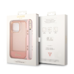 Guess GUHCP14XHGCOHP iPhone 14 Pro Max 6,7" pink hardcase Translucent Pearl Strap - imagine 7