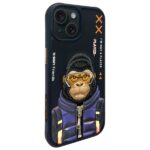 Nimmy case iPhone 15 6.1" black Cool&Cute 2.0 Monkey - imagine 2