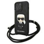 Karl Lagerfeld KLHCP13LCMNIPK iPhone 13 Pro / 13 6,1" hardcase black Leather Monogram Patch an