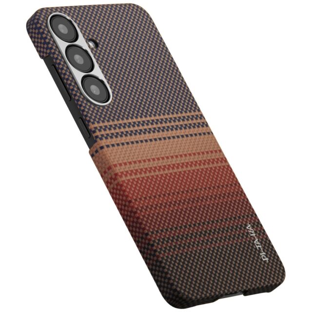 Case PITAKA Moonrise Tactile Woven MagSafe for Samsung Galaxy S25 sunset - imagine 3