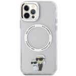 Karl Lagerfeld KLHMP12MHNKCIT iPhone 12/12 Pro 6.1" hardcase transparent Iconic Karl&Choupette Magsa - imagine 3