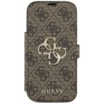 Guess Book 4G Metal Logo Case for iPhone 17 Pro Brown - imagine 3