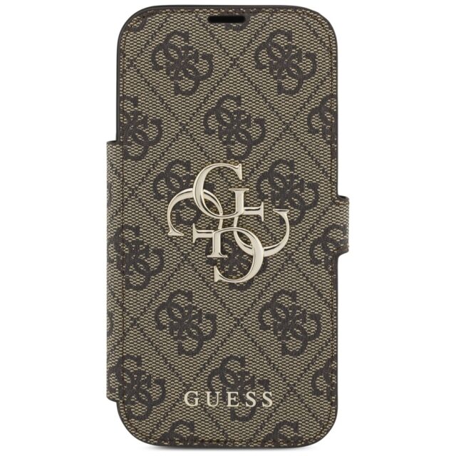 Guess Book 4G Metal Logo Case for iPhone 17 Pro Brown - imagine 3