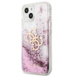 Guess GUHCP13MLG4GPI iPhone 13/ 14 / 15 6,1" pink hardcase 4G Big Liquid Glitter - imagine 2