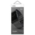 UNIQ Straden Strap Apple Watch Series 1-8/SE/SE2/SE3Ultra1/2/3 42/44/45/49 Leather Hybrid Strap gray - imagine 3