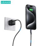 USAMS Cable USB-C to Lightning 30W 0.25mFast Charging steel/tarnish SJ679USB01 (US-SJ679) - imagine 2