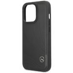Mercedes MEHCP14L8ROLK iPhone 14 Pro 6.1" Black Hardcase Leather Wave Pattern - imagine 6