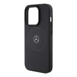 Mercedes MEHMP15L23RMMK iPhone 15 Pro 6.1" Black Hardcase Crossed Lines Pattern Leather MagSafe - imagine 6