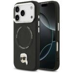 Karl Lagerfeld Karl Pin MagSafe Case for iPhone 17 Pro Max Black