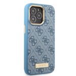 Guess GUHMP13XU4GPRB iPhone 13 Pro Max 6,7" blue hard case 4G Logo Plate MagSafe - imagine 4