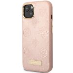 Guess GUHMP14SSAPSTP iPhone 14 / 15 / 13 6.1" pink hardcase Peony Logo Plate MagSafe - imagine 2