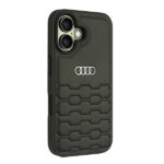 Audi Synthetic Leather iPhone 16 6.1" black hardcase AU-TPUPCIP16-GT/D2-BK - imagine 3
